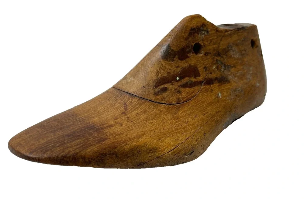 Antique Cobbler Wooden SHOE MOLD Form 8 inches Length *see photos for condition